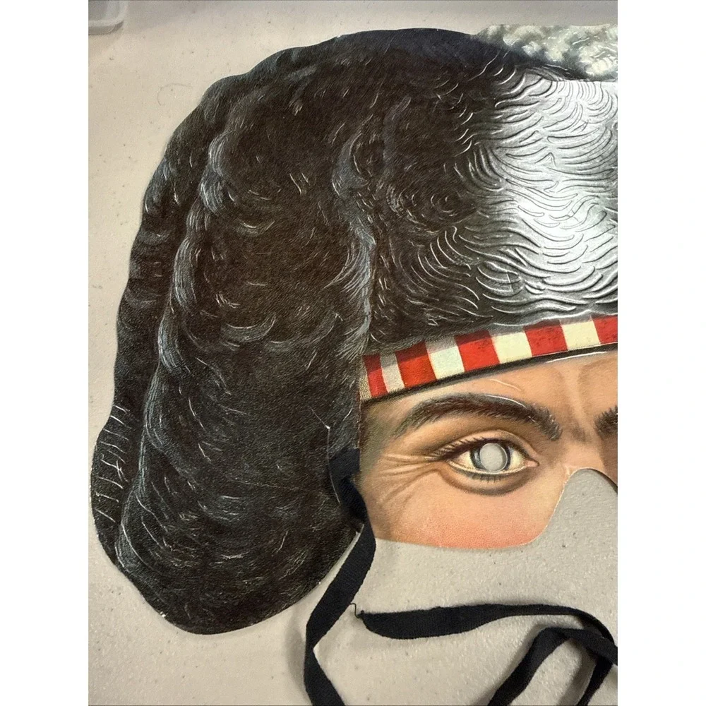 Victorian Officer Of Black Watch Paper Mask Fascimile of Genuine Victorian Mask